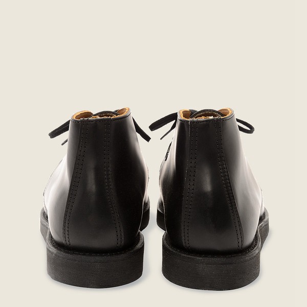 Red Wing Heritage Shoes Black - Red Wing Mens Postman - Chukka Chaparral Leather - VINAS-1245